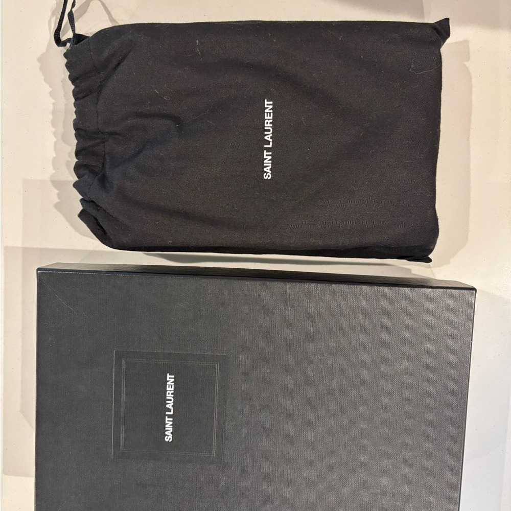 Saint Laurent Black Grain Leather WOC Wallet on Chain Bag - Picture 5 of 5